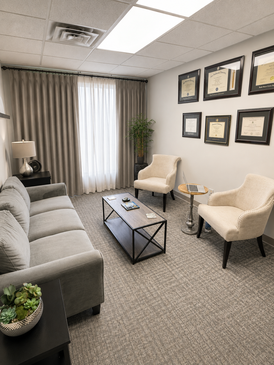 Office interior seating area